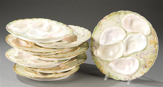 Appraisal: Set of hand painted Haviland Limoges oyster plates Late th