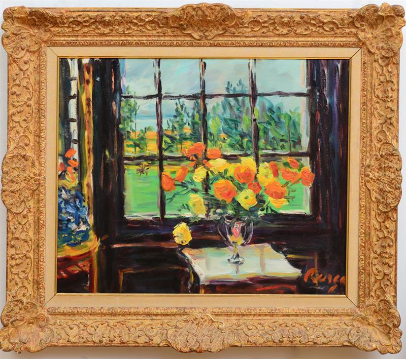 Appraisal: DIMITRIE BEREA - THROUGH THE WINDOW Oil on canvas signed