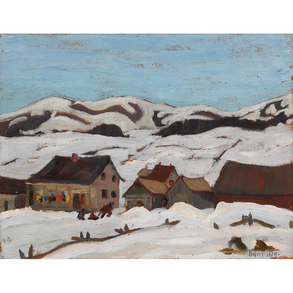 Appraisal: FREDERICK GRANT BANTING ST FIDELE QUEBEC oil on board signed