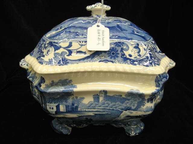 Appraisal: Spode Italian Blue White Ironstone soup tureen