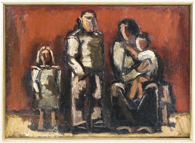 Appraisal: Josef Herman - Family signed and titled verso oil on