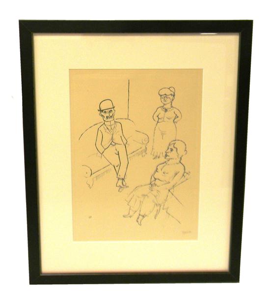 Appraisal: Georges Grosz German - lithograph off-set as published plate no