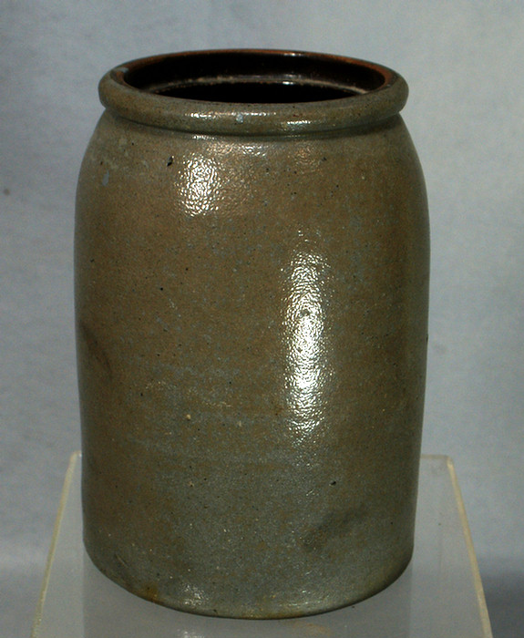 Appraisal: qt stoneware jar no decoration no chips or cracks Estimate