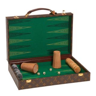 Appraisal: Louis Vuitton Monogram backgammon set Louis Vuitton Monogram backgammon set