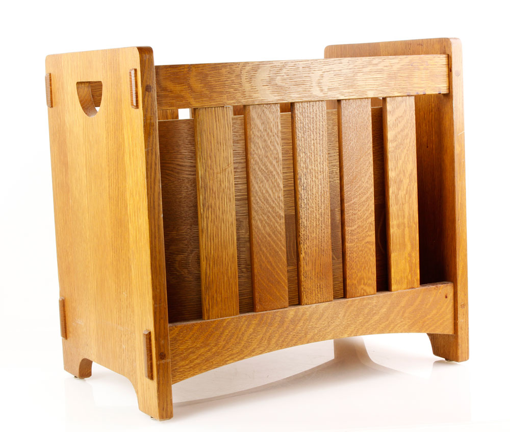 Appraisal: - Stickley Mission Magazine Rack Modern Stickley mission magazine rack