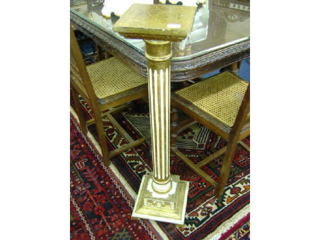 Appraisal: GOLD PAINTED PEDESTAL