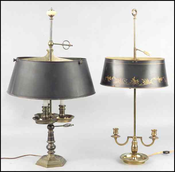 Appraisal: CHAPMAN BRASS TABLE LAMP Together with a brass table lamp