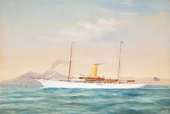 Appraisal: Antonio de Simone Italian - The steam yacht S Y