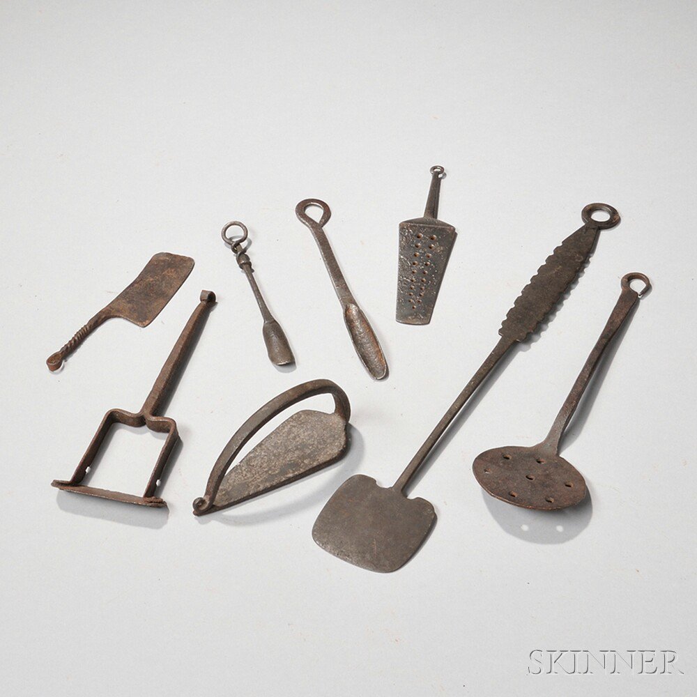 Appraisal: Collection of Iron Kitchen Utensils America late th early th