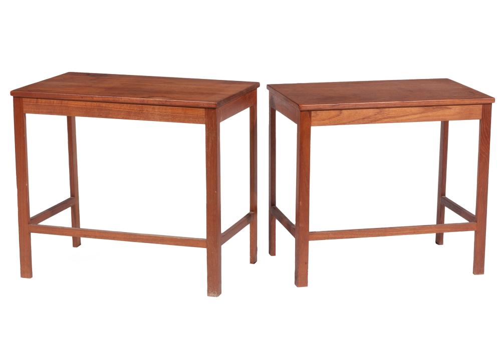 Appraisal: Pair of Danish Modern Teak End Tables marked Made in