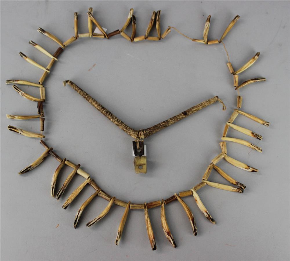 Appraisal: NATIVE AMERICAN NECKLACE AND ANOTHER ITEM Provenance a Virginia private