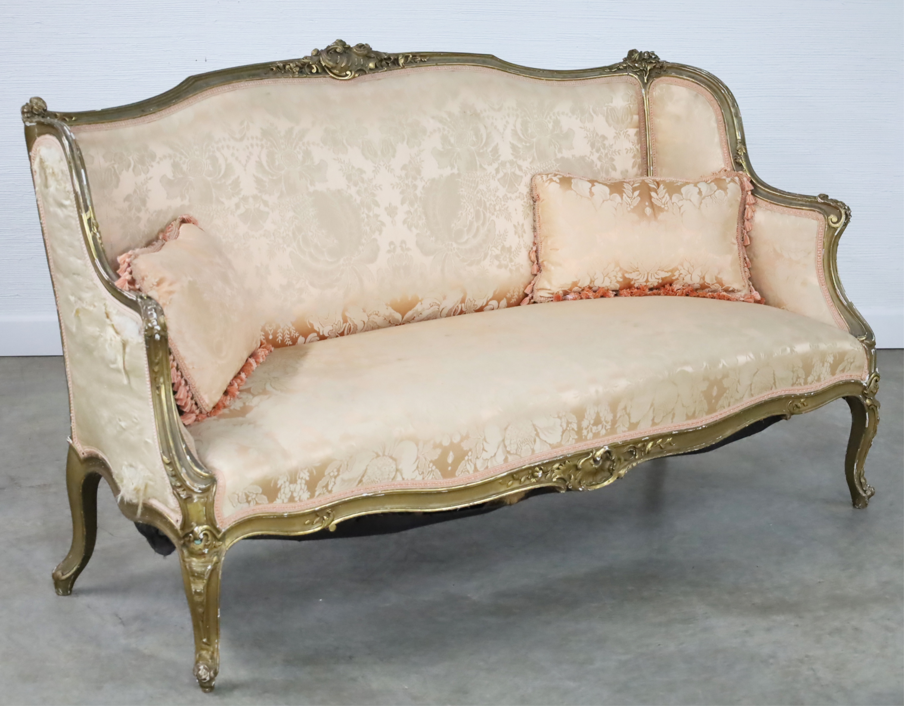 Appraisal: LOUIS XV STYLE CARVED GILT WOOD CANOPY TH C Louis