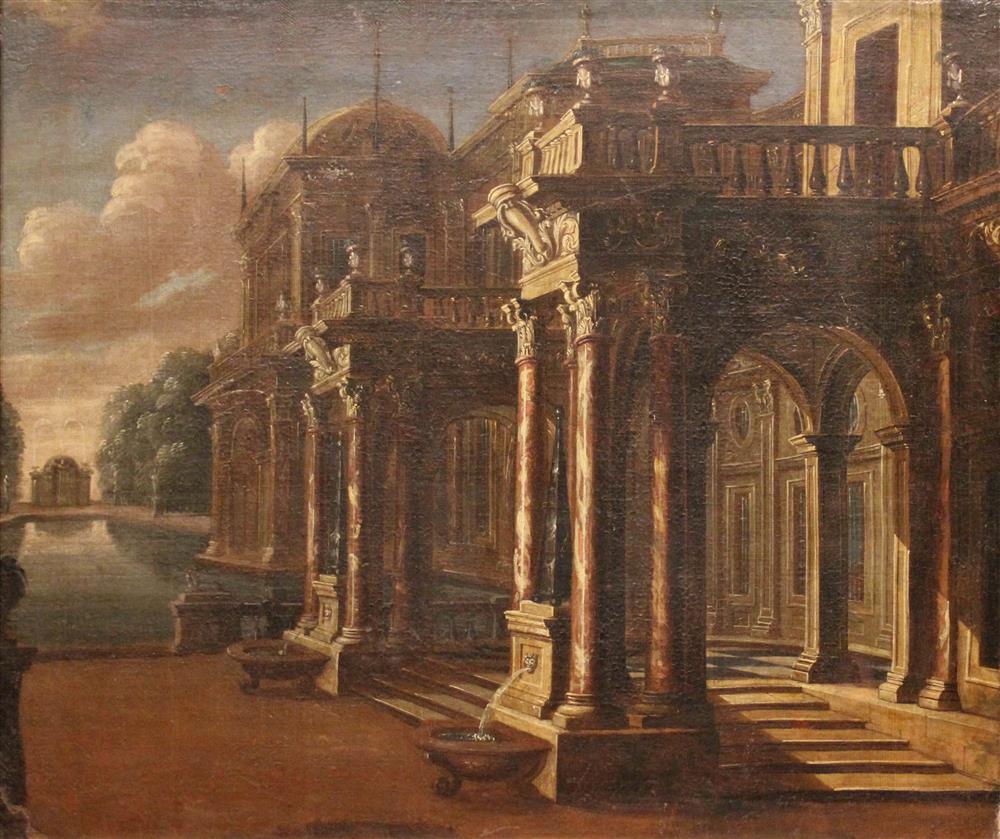 Appraisal: CIRCLE OF VIVIANO CODAZZI ITALIAN - ARCHITECTURAL CAPRICCIO Oil on