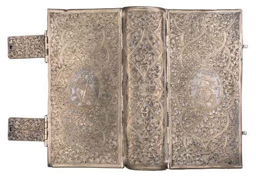 Appraisal: SILVER BINDING Weinmann Johann Frommer Christen Betendes Herz und Singender