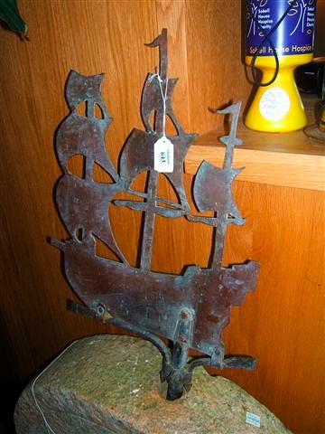 Appraisal: An early th Century copper weather vane cut from sheet