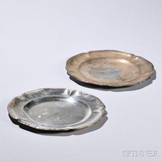 Appraisal: Pair of French Silver Plates late th early th century