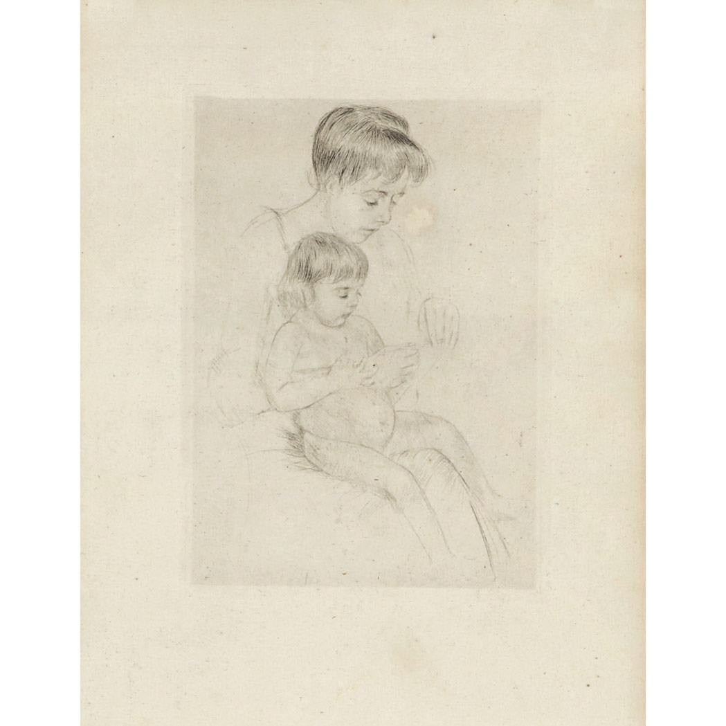 Appraisal: Mary Cassatt THE MANICURE B Drypoint circa lightstain and timestain