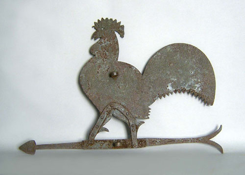 Appraisal: Sheet iron weathervane with directionals