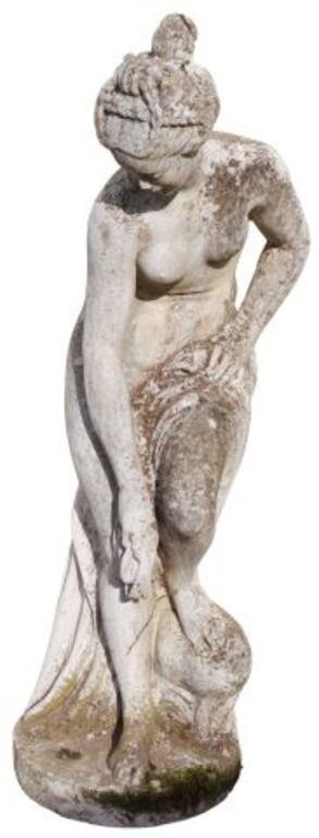 Appraisal: Cast stone garden statuary Venus After the Bath after Christophe-Gabriel