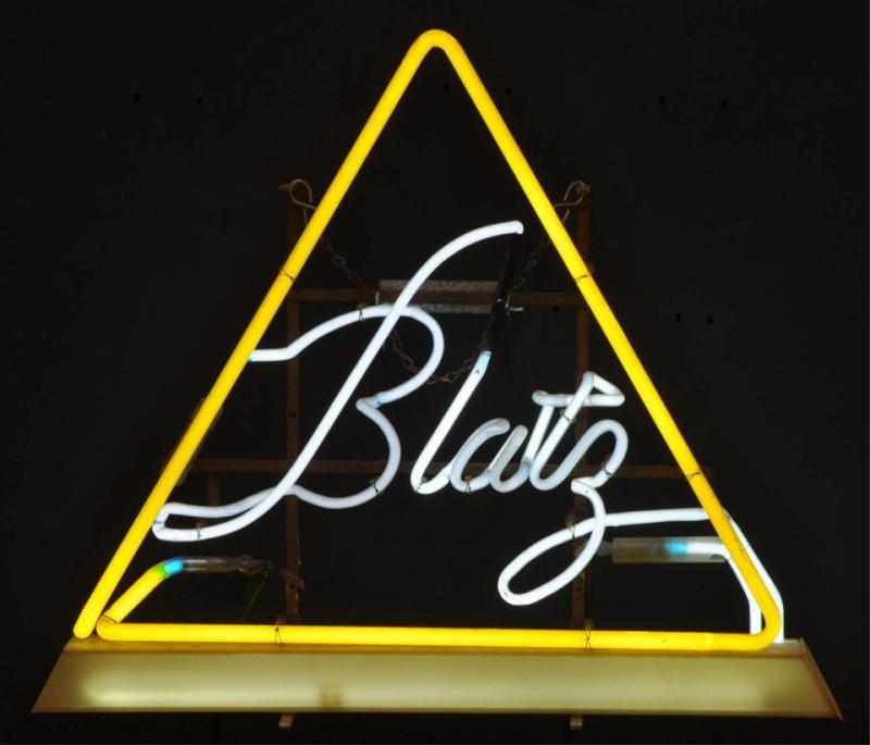 Appraisal: Blatz Triangle Box Neon Sign Description s Val Blatz Brewing