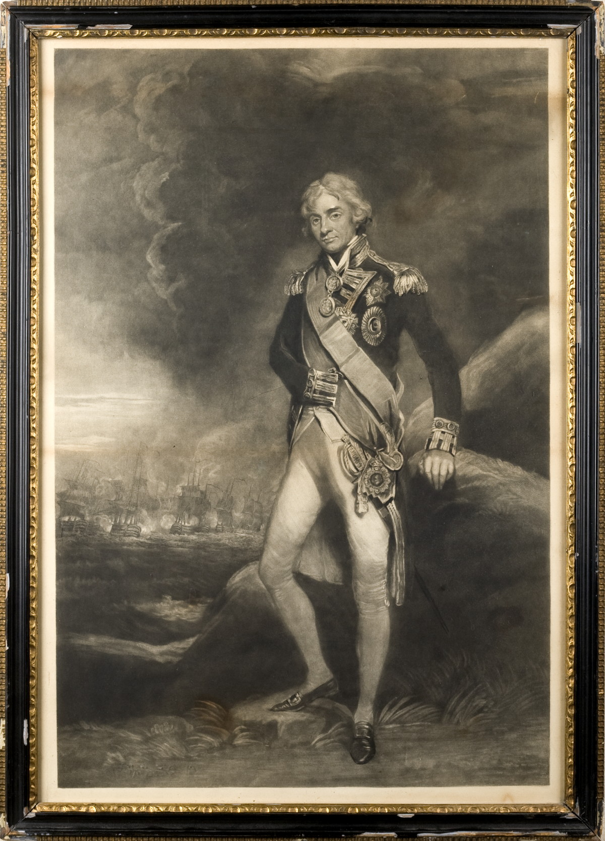 Appraisal: PORTRAIT OF ADMIRAL LORD HORATIO NELSON AND TWO PRINTS RELATED