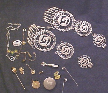 Appraisal: Jewelry including stick pins medals etc along with a sterling