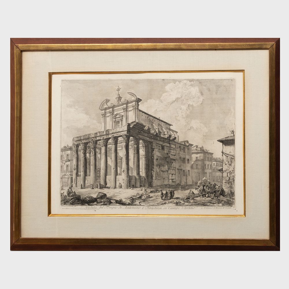 Appraisal: Giovanni Battista Piranesi - Veduta del Tempio de Antonio e