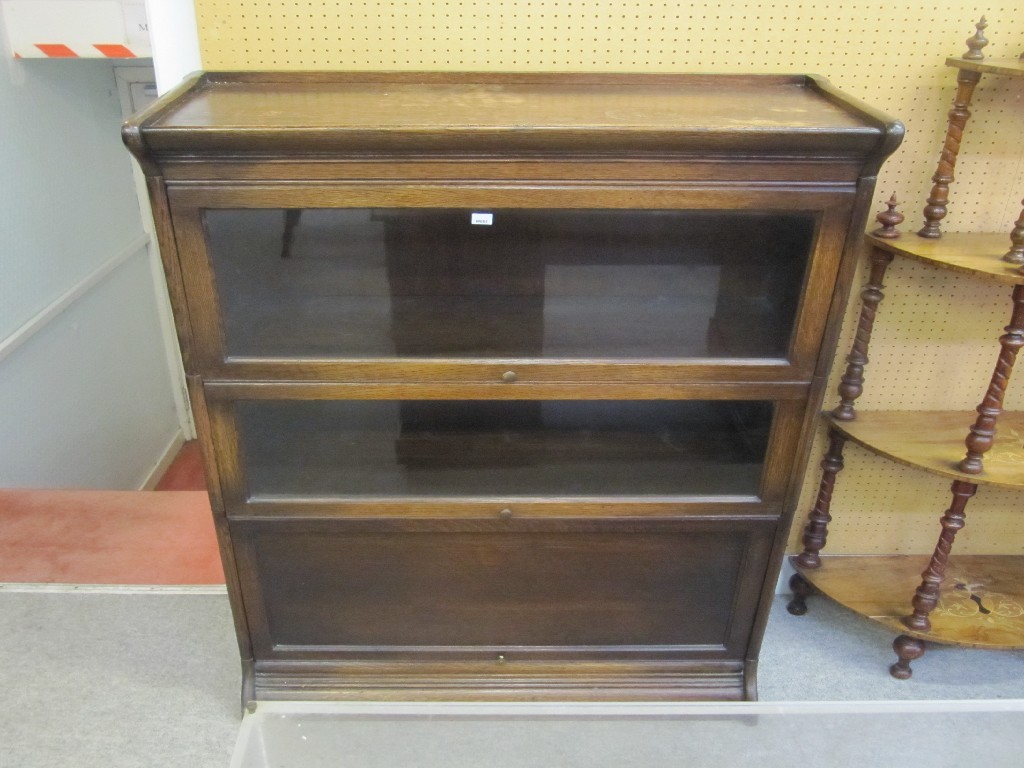 Appraisal: Oak sectional bookcase