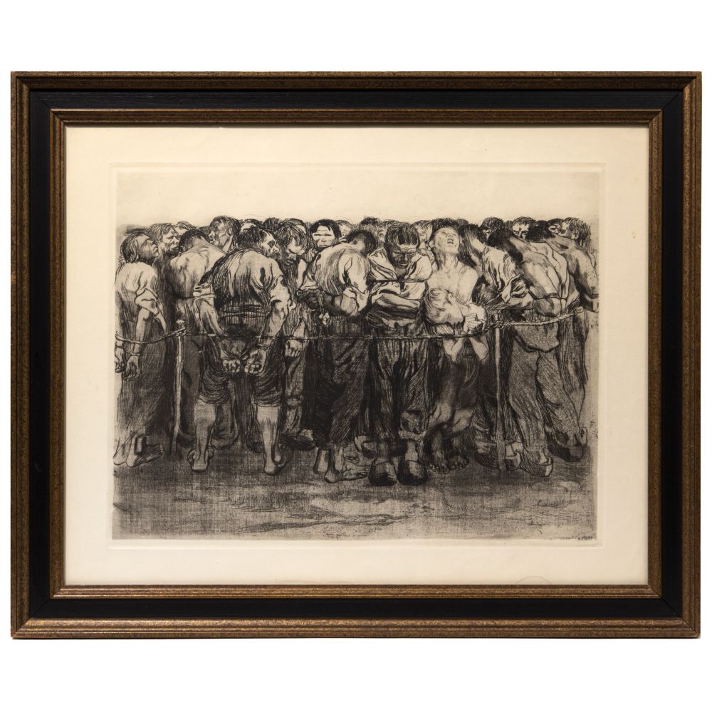 Appraisal: KATHE KOLLWITZ GERMAN - THE PRISONERS DIE GEFANGENEN ETCHINGUndated and