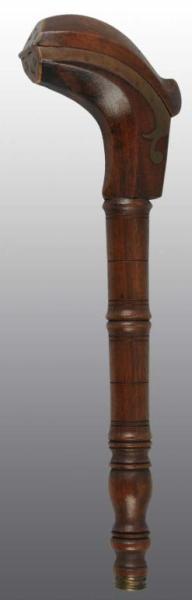 Appraisal: Powder Cane Description Wood CORRECTION - PIPE HOLDER WITH WOODEN