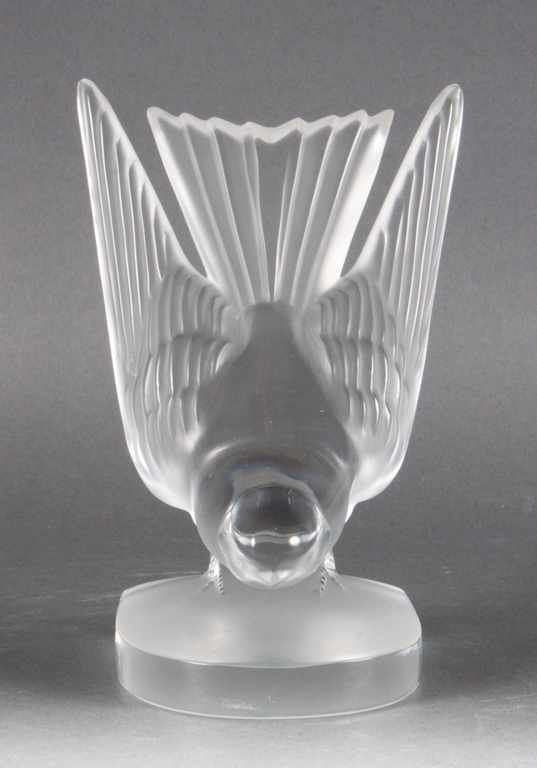 Appraisal: Lalique partial frosted glass bird th century marked ''Lalique France