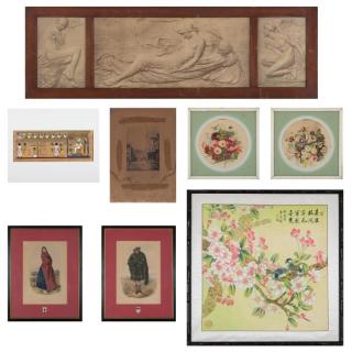 Appraisal: A Group of Eight Framed and Unframed Works of Art