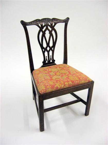 Appraisal: Mahogany Chippendale side chair later half of th century The