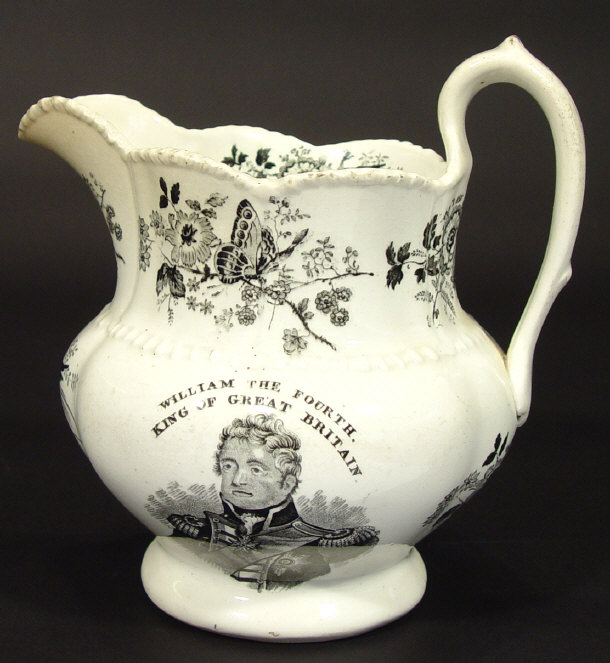 Appraisal: th century stone china commemorative china jug printed in black