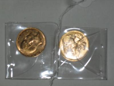 Appraisal: TWO EDWARD VII GOLD SOVEREIGNS and