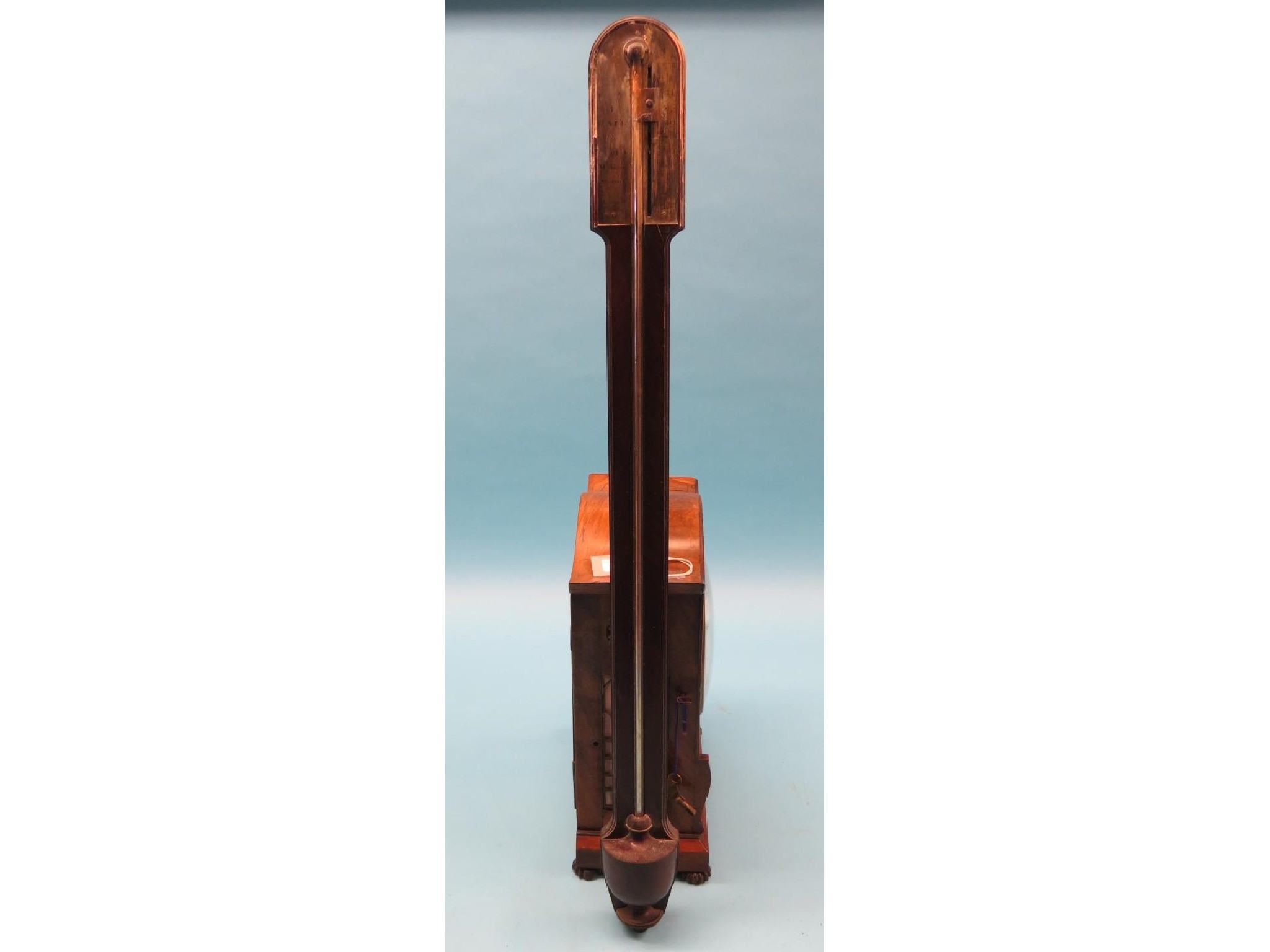 Appraisal: An early th century mahogany stick barometer Worthington Allan brass