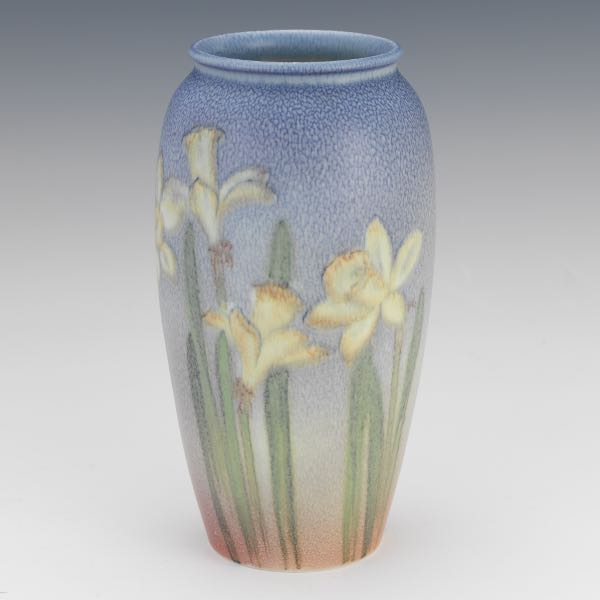 Appraisal: LARGE ROOKWOOD POTTERY VASE BY KITARO SHIRIYAMADAN x Depicting daffodils