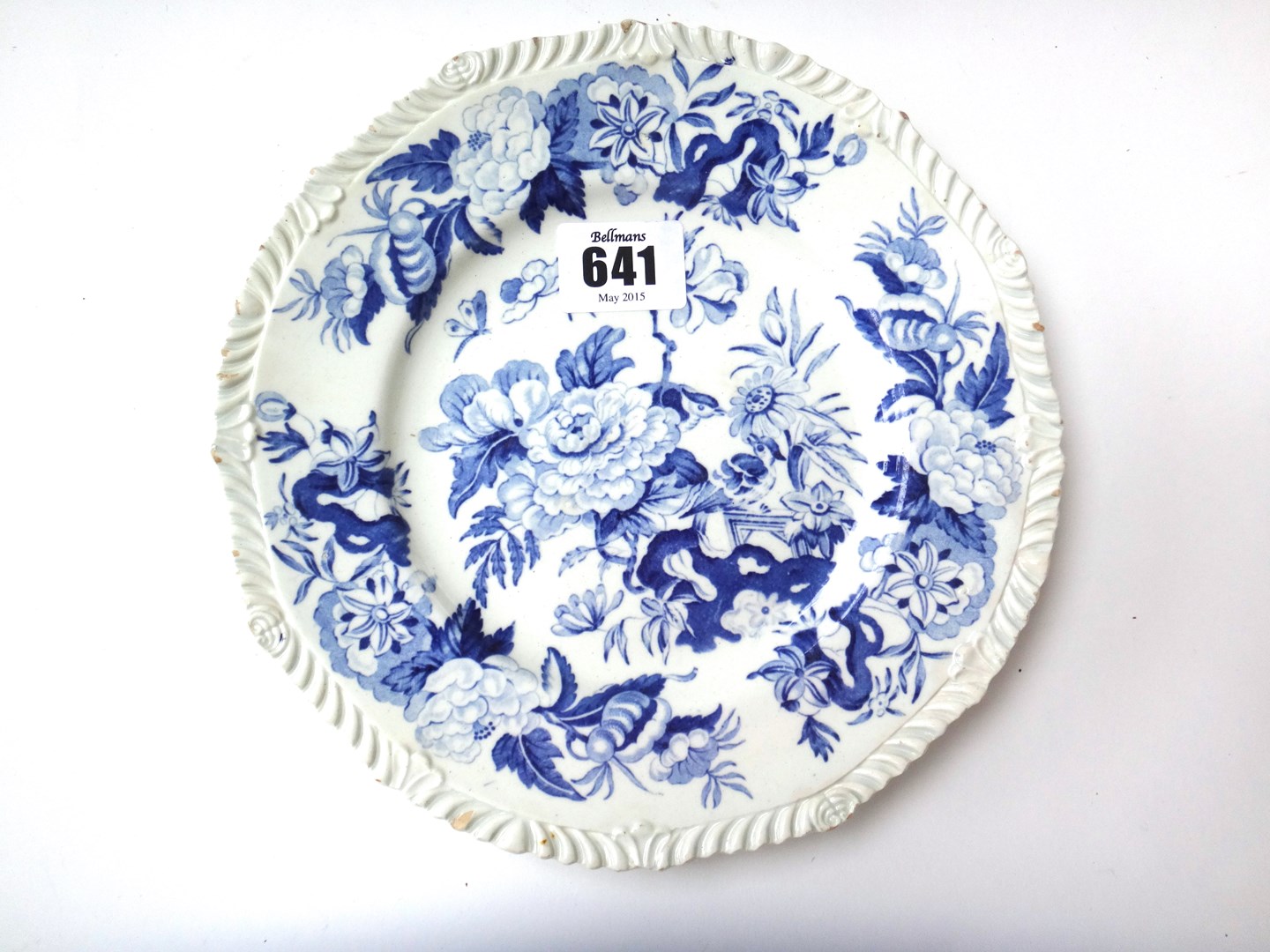 Appraisal: A set of twelve Staffordshire blue and white printed earthenware