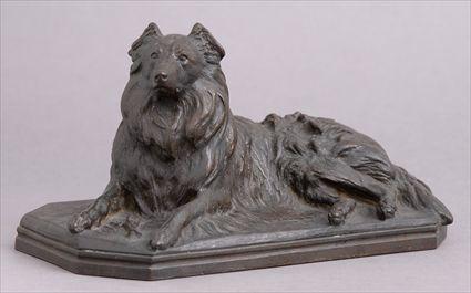 Appraisal: SCOTT THE COLLIE Cast bronze x x in signed with