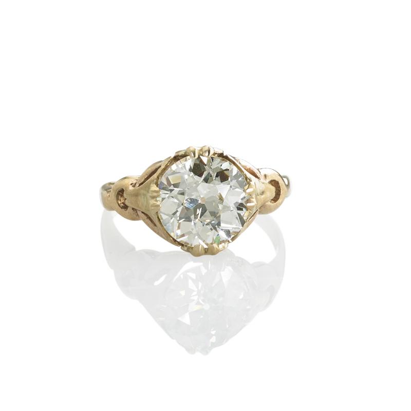 Appraisal: OEC DIAMOND SOLITAIRE RING Circular diamond approx cts in k