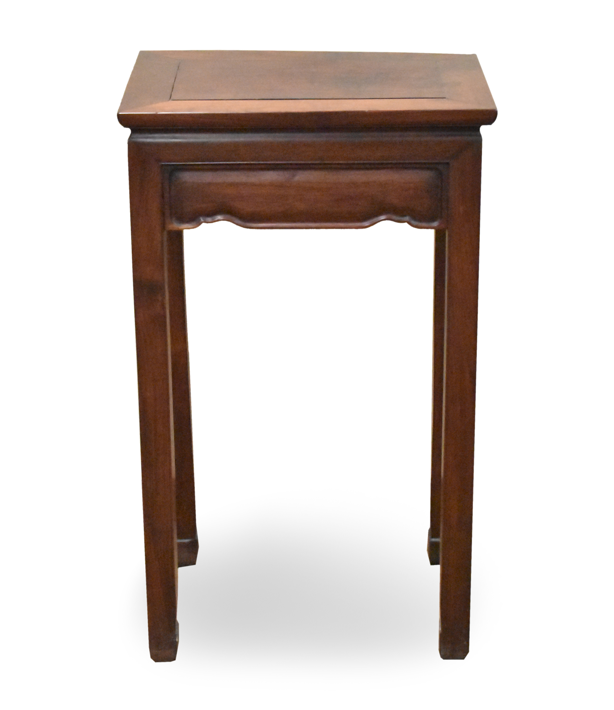 Appraisal: A Chinese tall wood stand with square legs Panel on