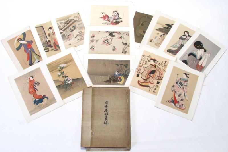 Appraisal: Collection of Japanese Wood Block Prints total in folio presentation