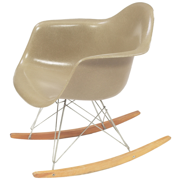 Appraisal: Charles and Ray Eames RAR rocking chair by Herman Miller