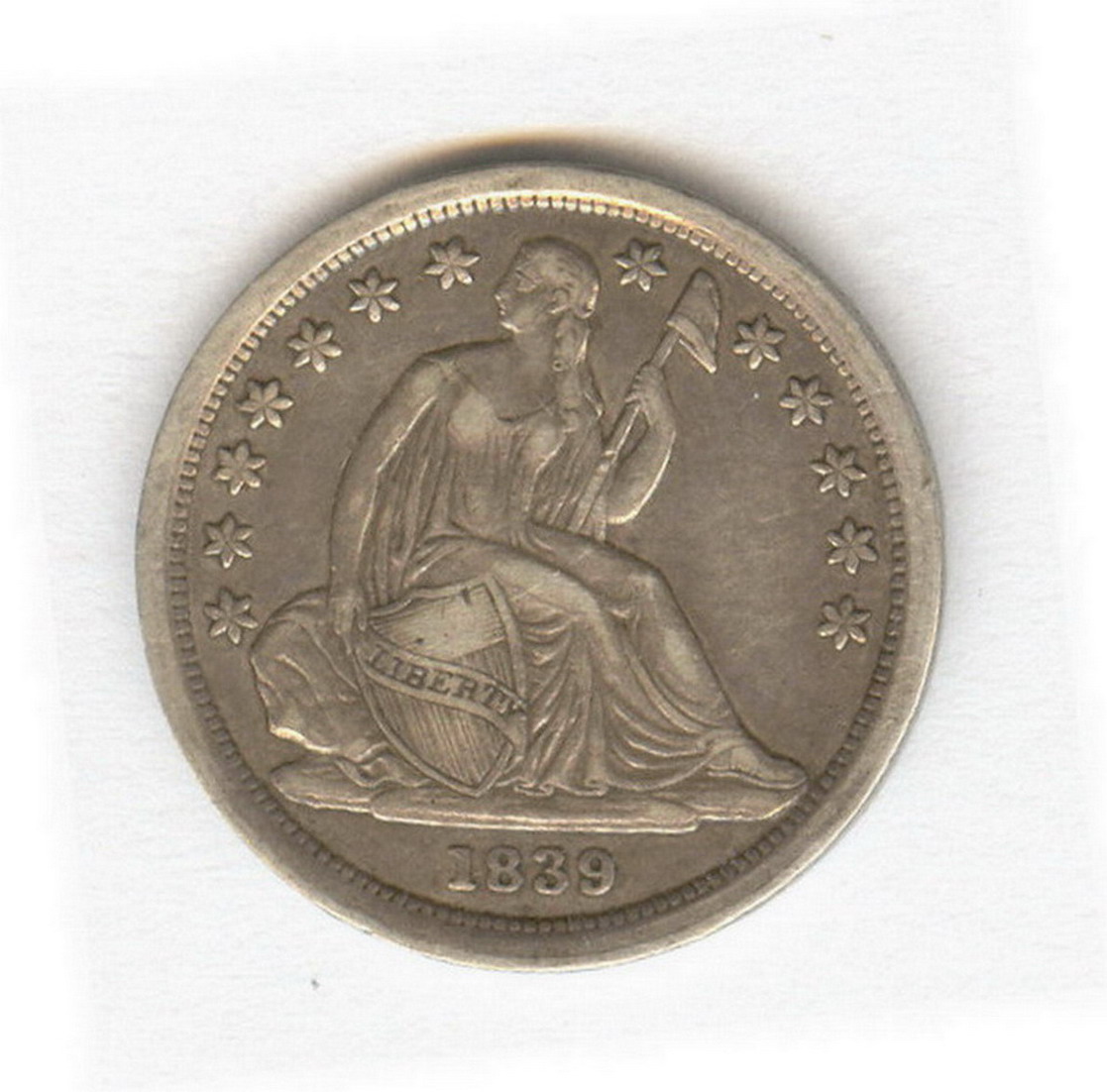 Appraisal: U S SEATED LIBERTY DIME Nice estate coin