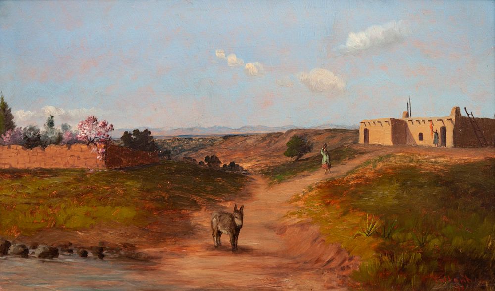 Appraisal: Richard Tallant American - New Mexico Village Richard Tallant American