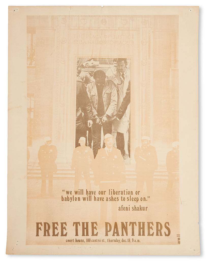 Appraisal: A RARE PANTHER POSTER BLACK PANTHERS WILLIAMS ALICE FAY AFENI