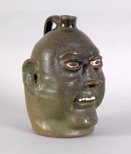 Appraisal: Lanier Meaders stoneware face jug h