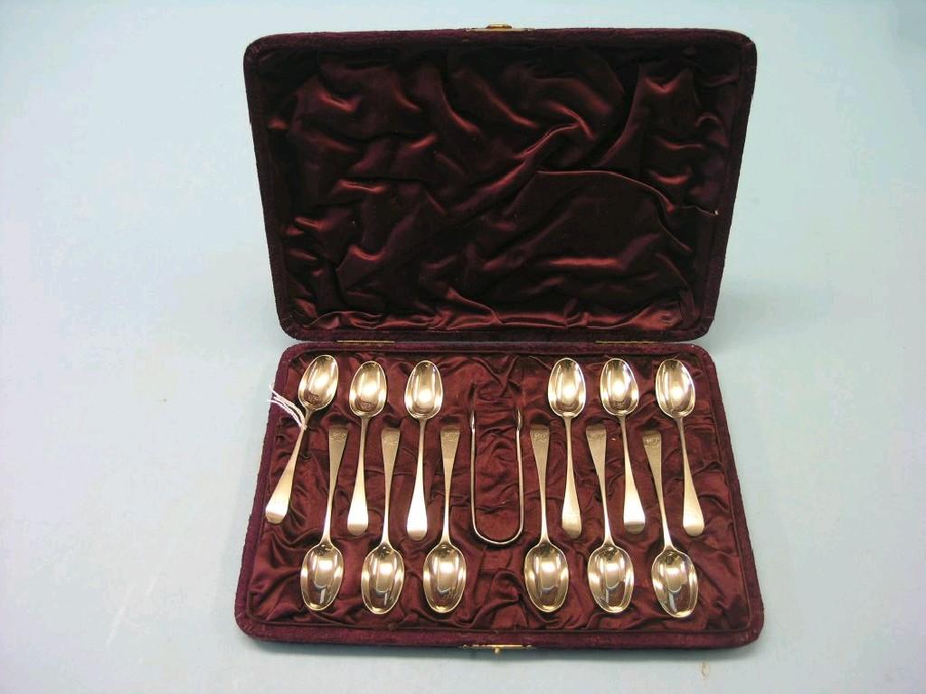 Appraisal: A set of twelve Victorian silver teaspoons monogrammed London and