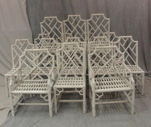 Appraisal: McGuire Bamboo Form Chairs Some As Is From a Sherman