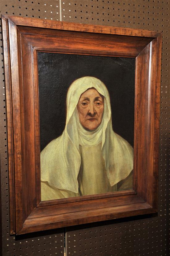 Appraisal: PORTRAIT OF A NUN FRENCH LATE TH-EARLY TH CENTURY Oil